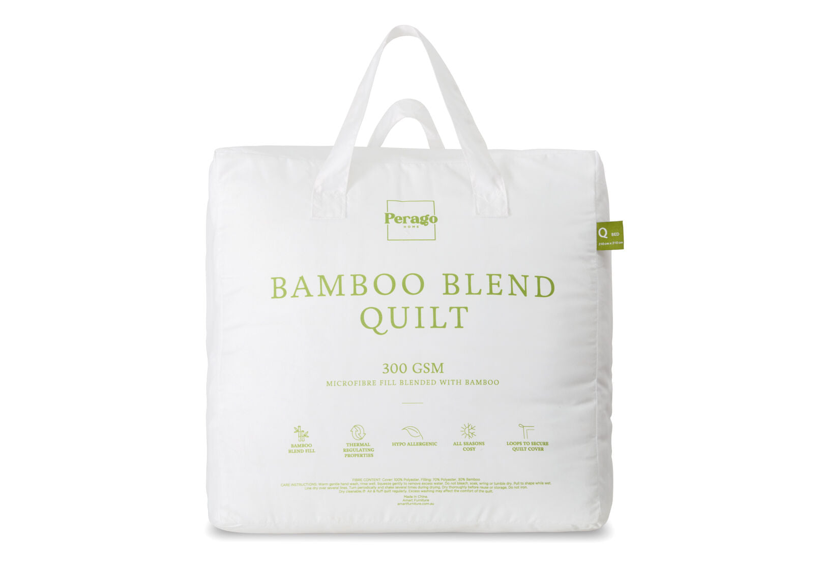 QUEEN BAMBOO BLEND QUILT BAMBOO BLEND QUILT 300GMS WHITE