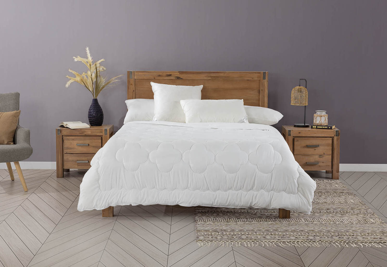 QUEEN BAMBOO BLEND QUILT BAMBOO BLEND QUILT 300GMS WHITE
