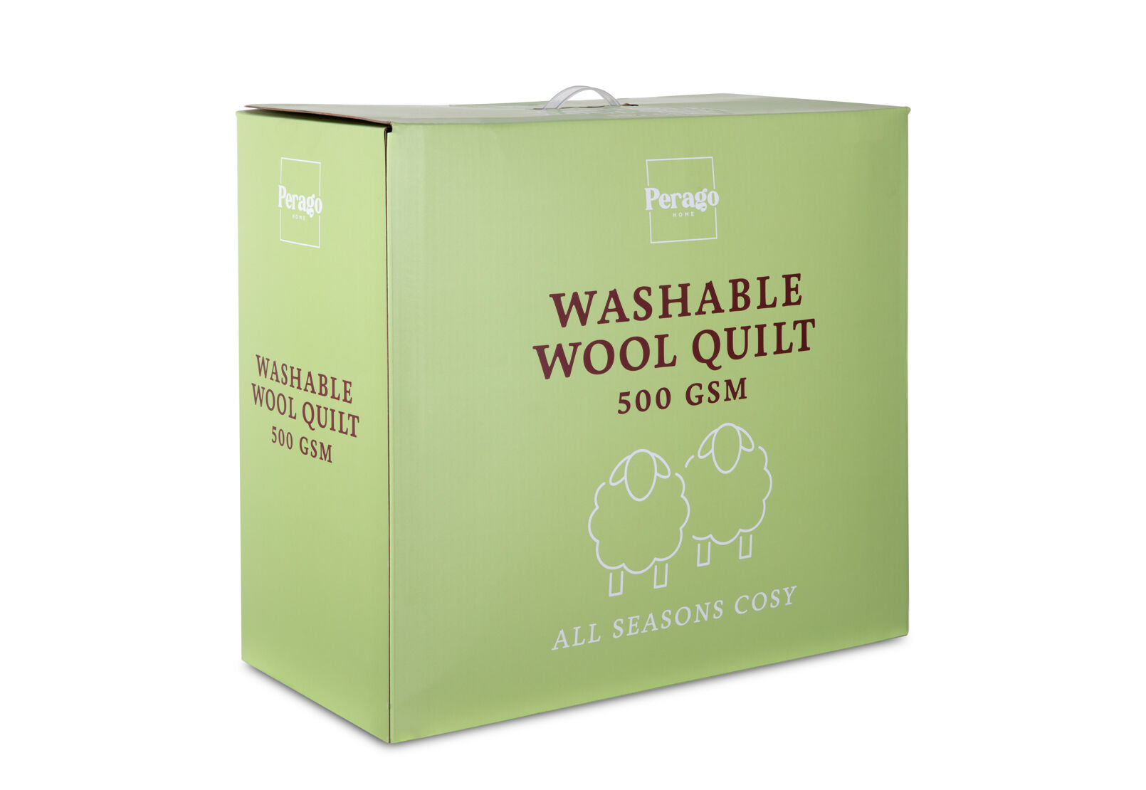 KING WASHABLE WOOL QUILT WASHABLE WOOL QUILT 500GMS WHITE