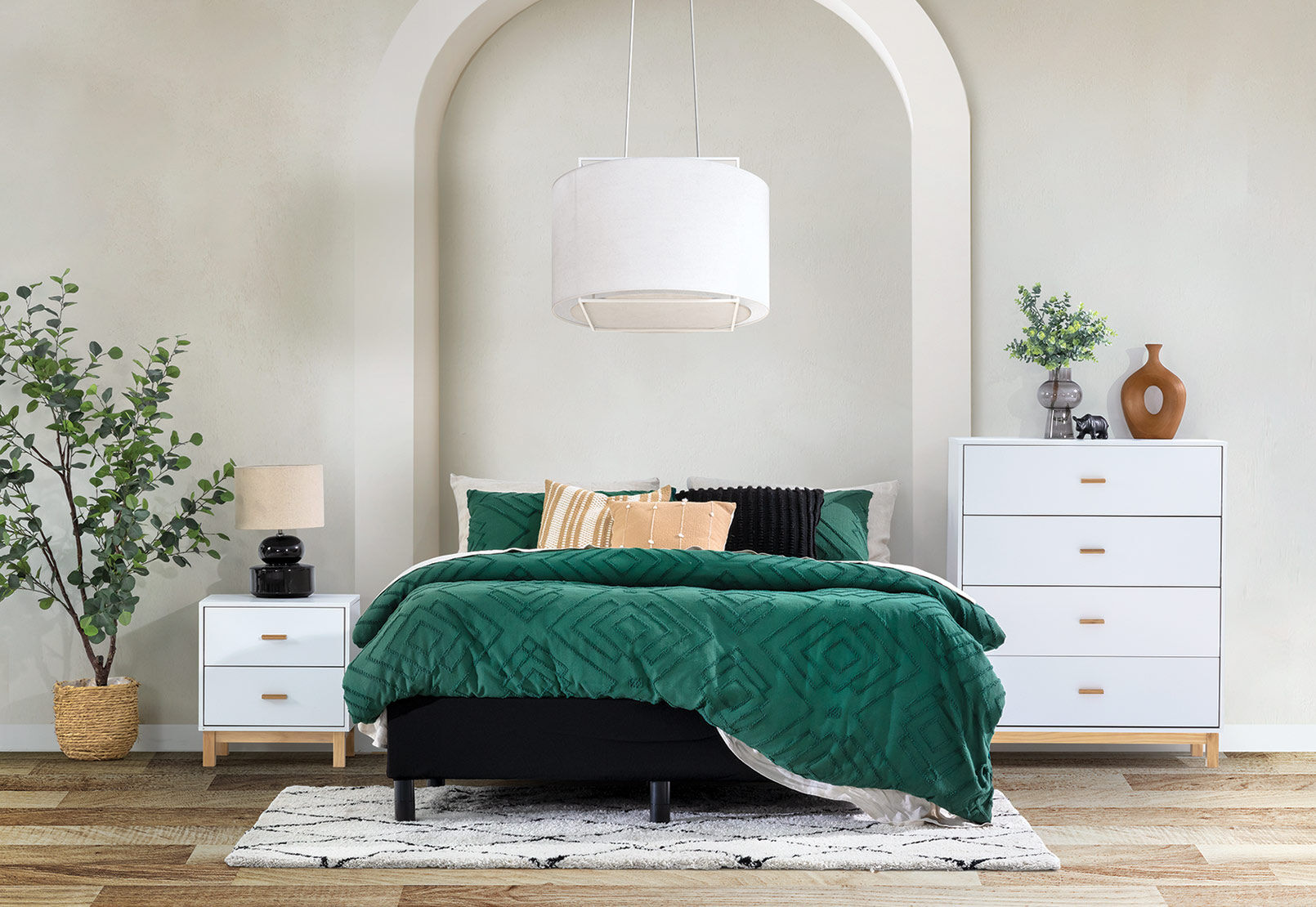 HOWE QUEEN BED BASE BLACK