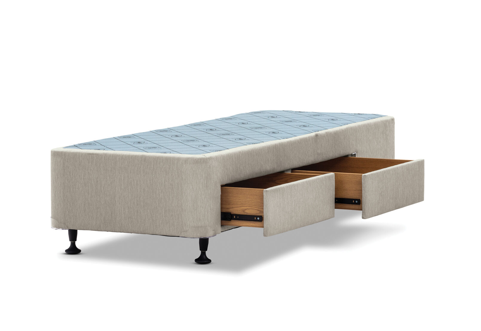 POSTUREPEDIC EXQUISITE ACCOLADE DRAWER BASE KING SINGLE WITH RIGHT SIDE DRAWERS DUNE