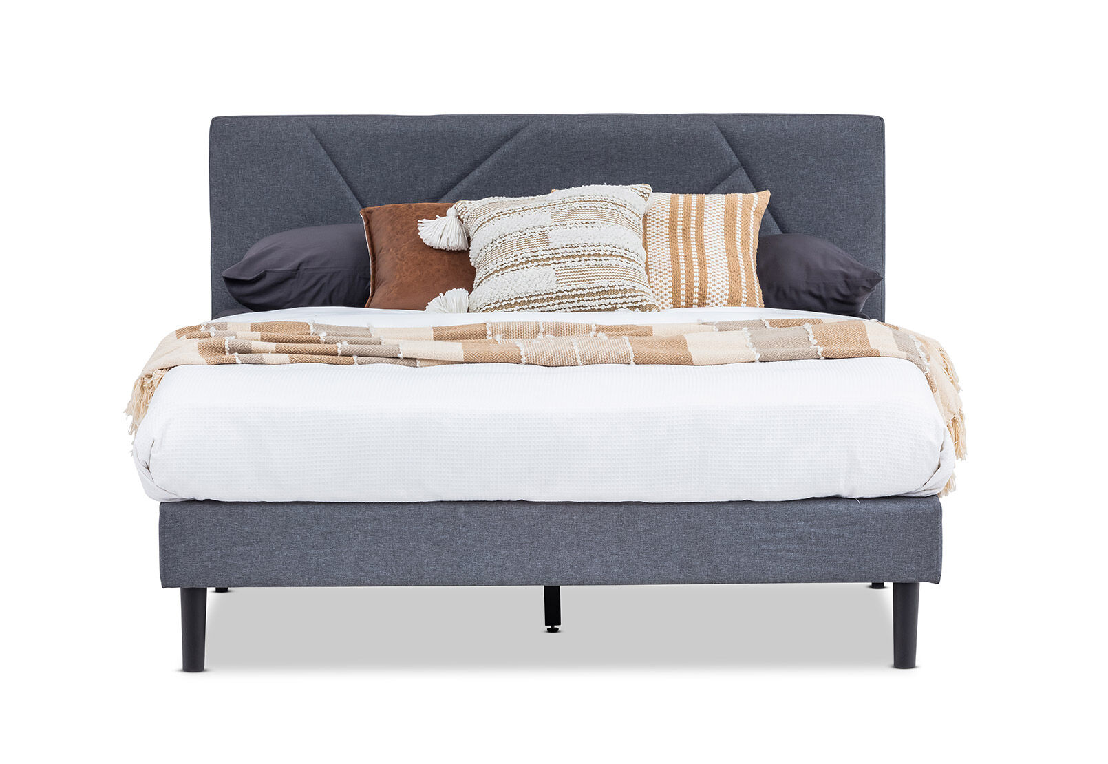 FRAZIER DARK GREY DOUBLE BED DARK GREY