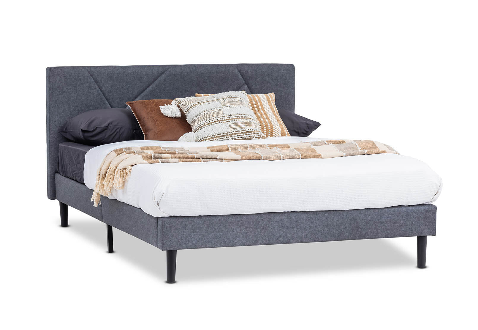 FRAZIER DARK GREY KING BED DARK GREY