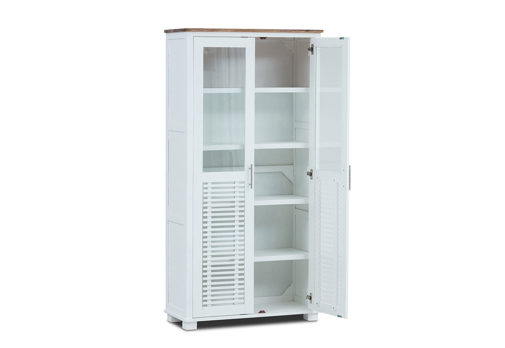 SANTO ANDRE DISPLAY CABINET WHITE/PEWTER