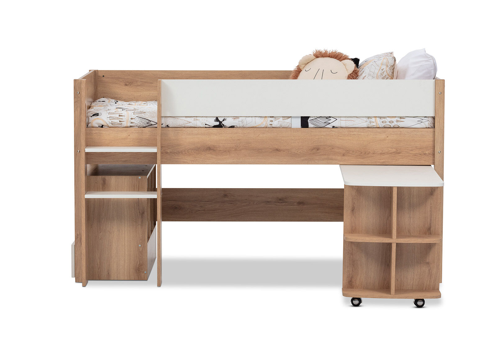 AKUNA LOFT BED WHITE/NATURAL