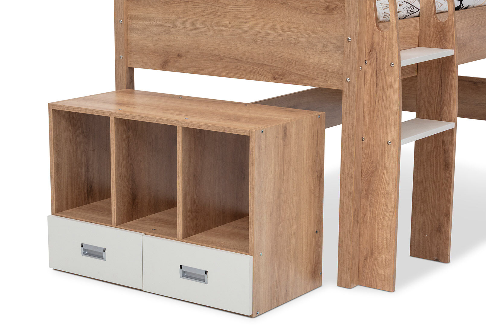 AKUNA LOFT BED WHITE/NATURAL