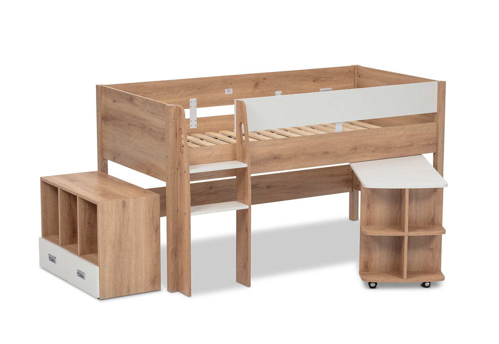 AKUNA LOFT BED WHITE/NATURAL