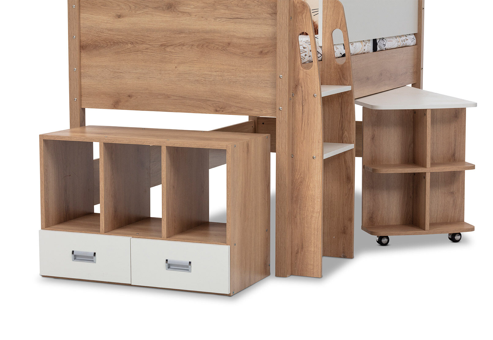 AKUNA LOFT BED WHITE/NATURAL