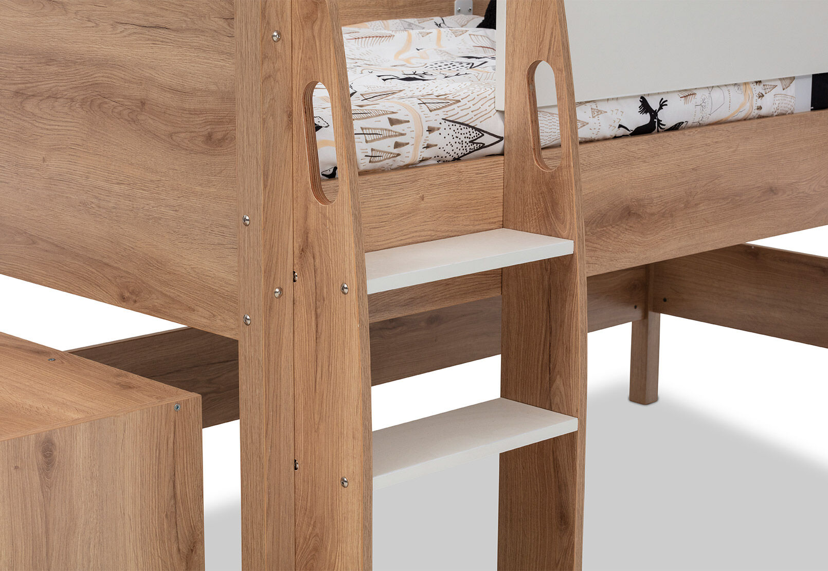 AKUNA LOFT BED WHITE/NATURAL