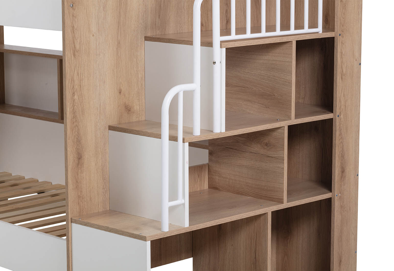RYU DOUBLE BUNK BED WHITE/NATURAL