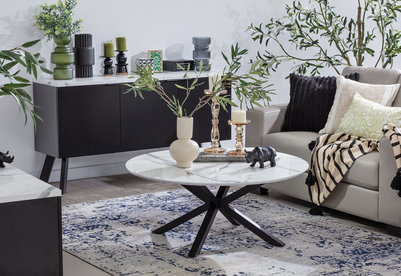 ARABELLA COFFEE TABLE WHITE MARBLE