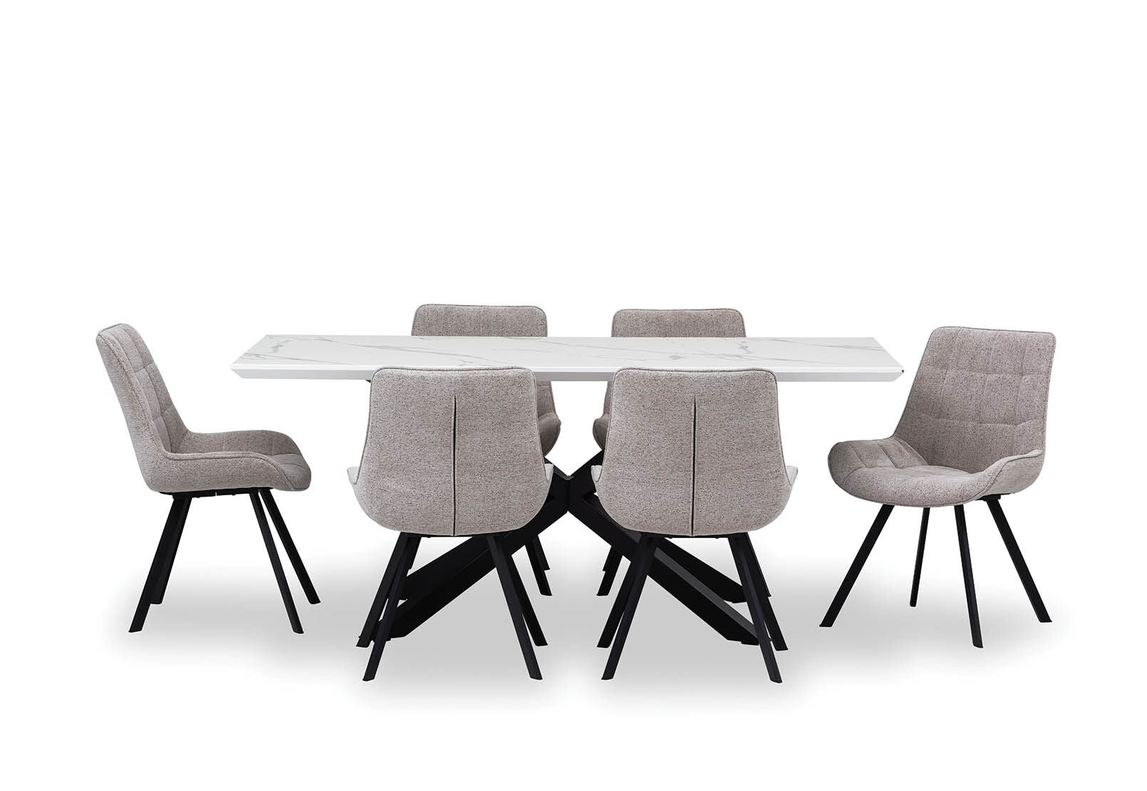 ARABELLA 7 PIECE DINING SUITE GREY
