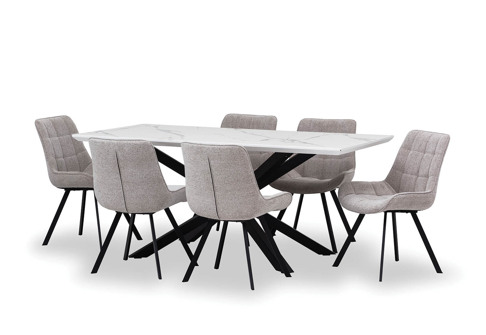 ARABELLA 7 PIECE DINING SUITE GREY