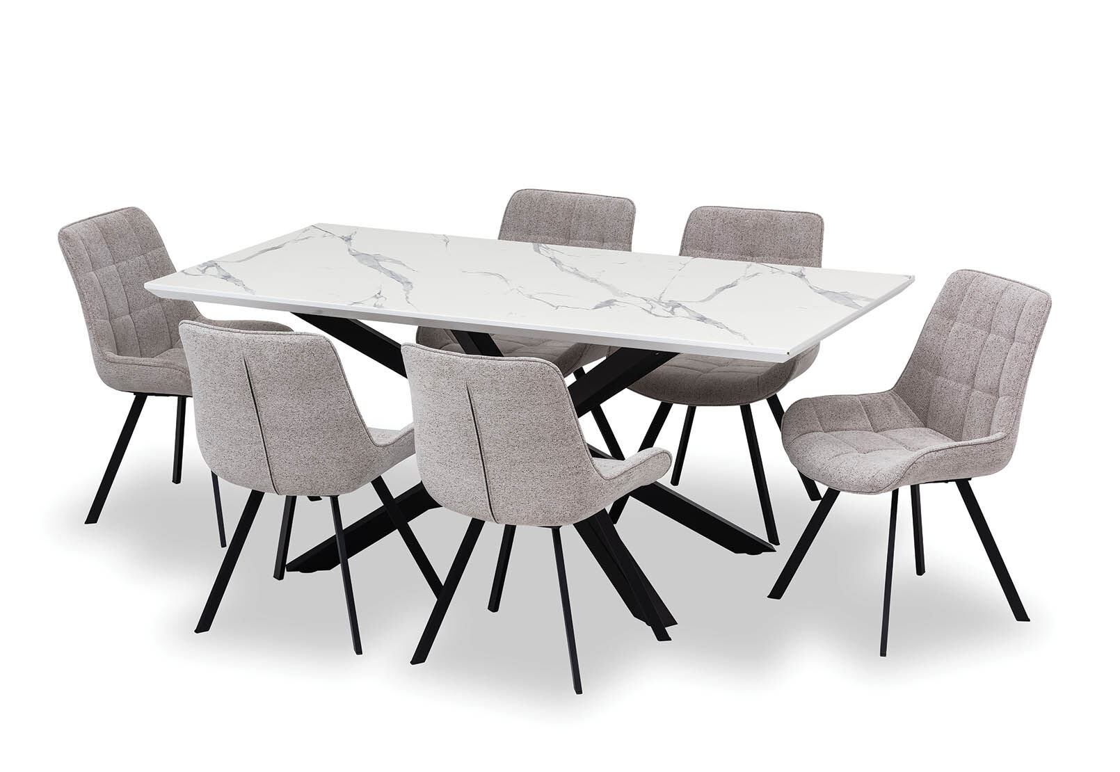 ARABELLA 7 PIECE DINING SUITE GREY