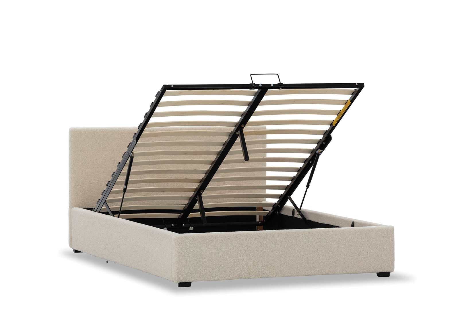 PAGOSA BOUCLE QUEEN LIFT BED WHITE