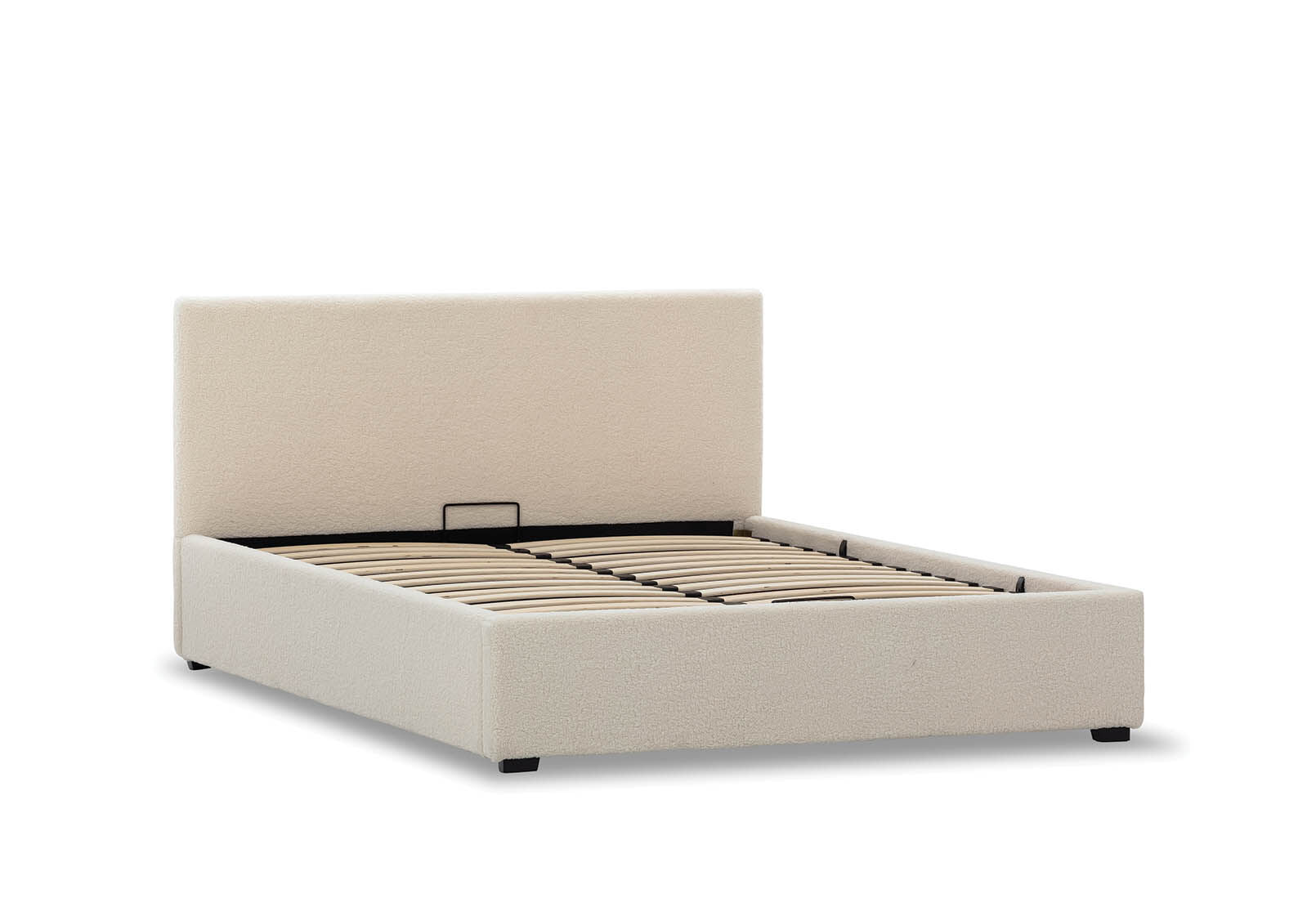 PAGOSA BOUCLE QUEEN LIFT BED WHITE