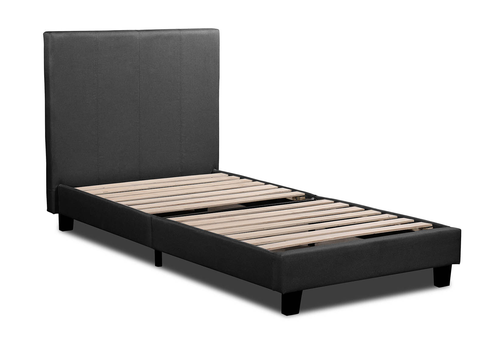 ROLLINS KING SINGLE BED CHARCOAL