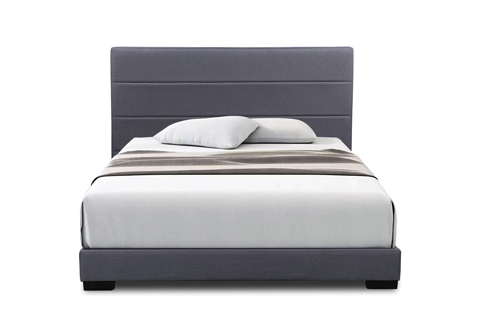 SIMMONS QUEEN BED CHARCOAL