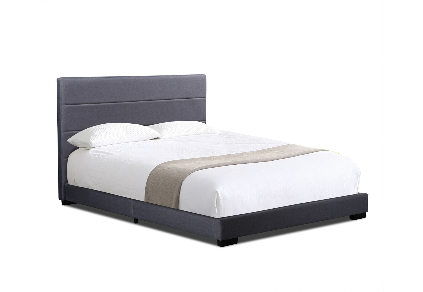 SIMMONS QUEEN BED CHARCOAL