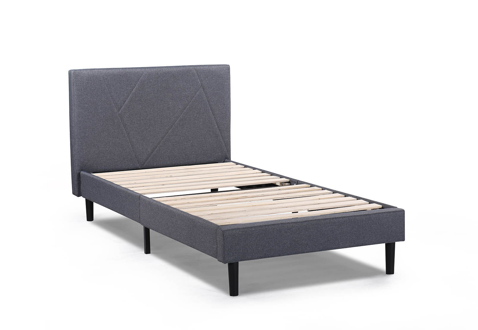 FRAZIER KING SINGLE BED DARK GREY