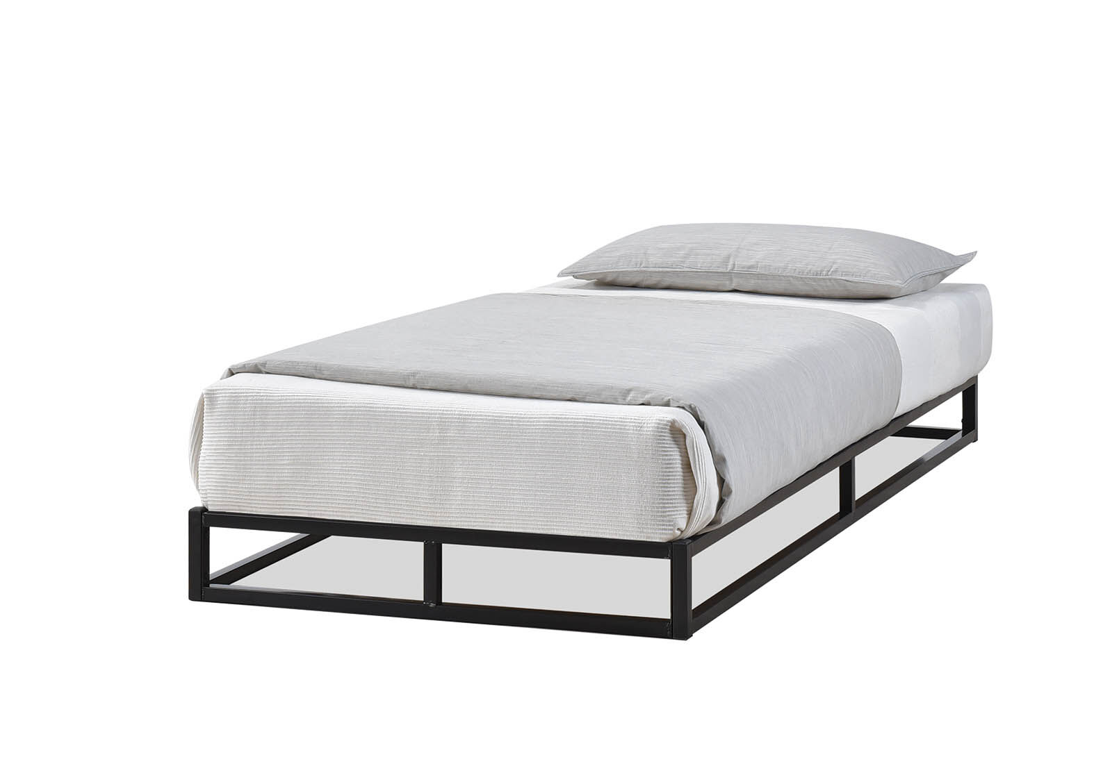 PATTON LOW KING SINGLE BED BLACK