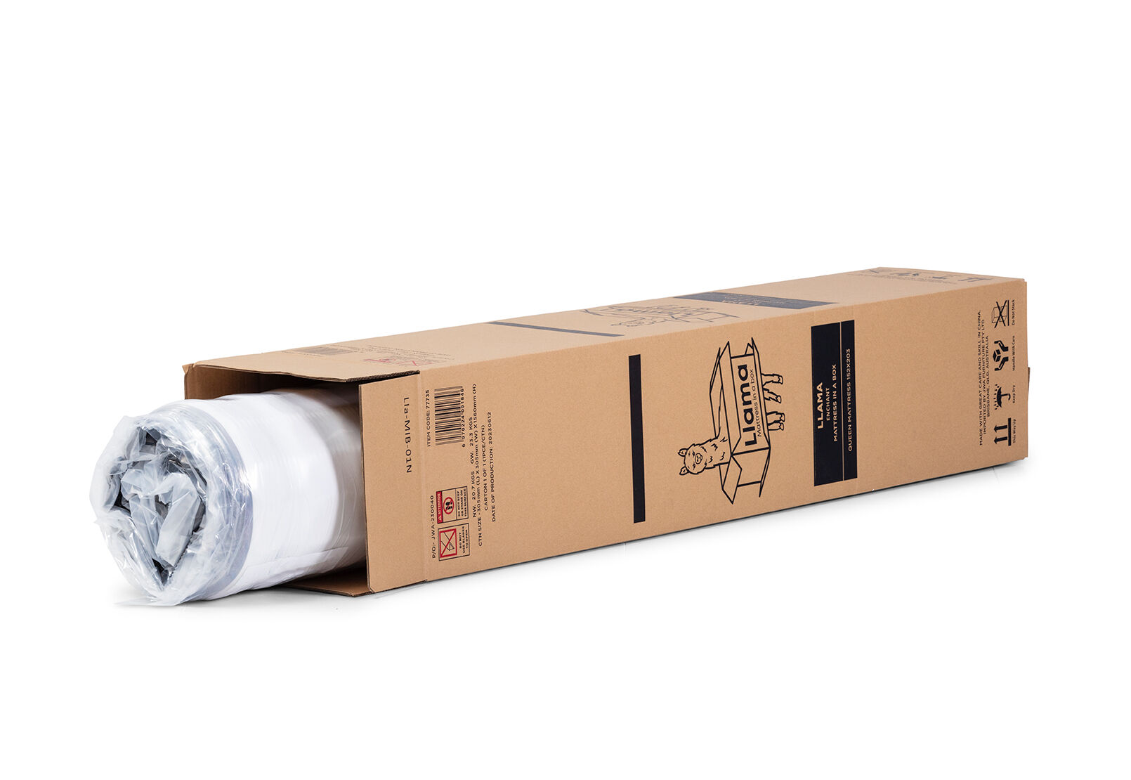 LLAMA ENCHANT QUEEN MATTRESS WHITE