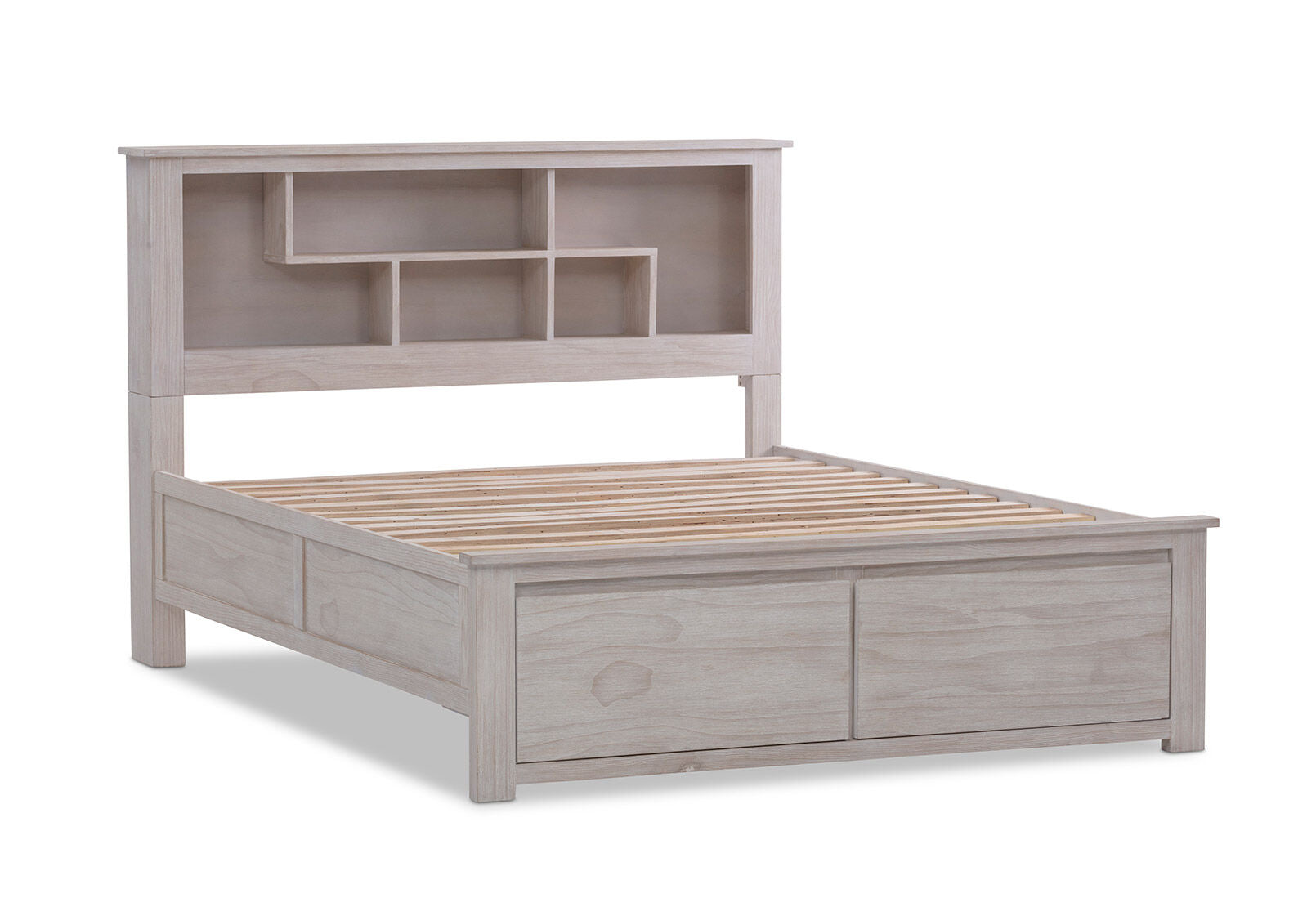 GALENE QUEEN BED WHITE WASH