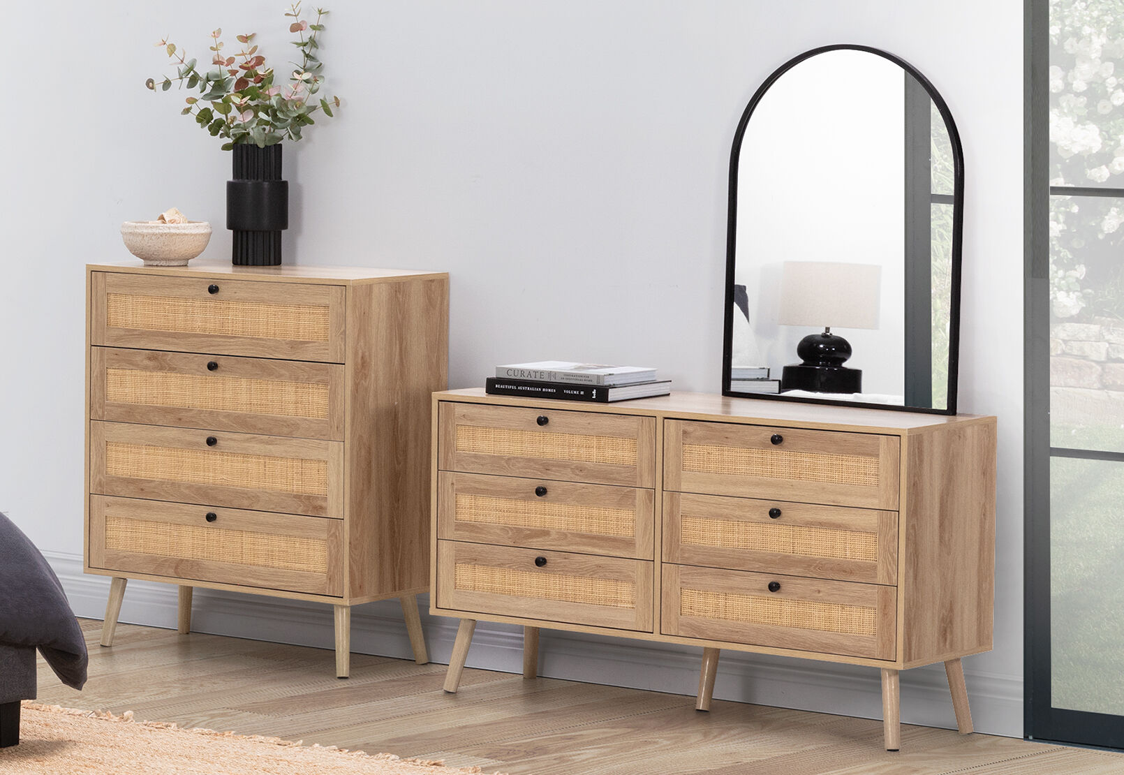 DAVILA 6 DRAWER DRESSER NATURAL