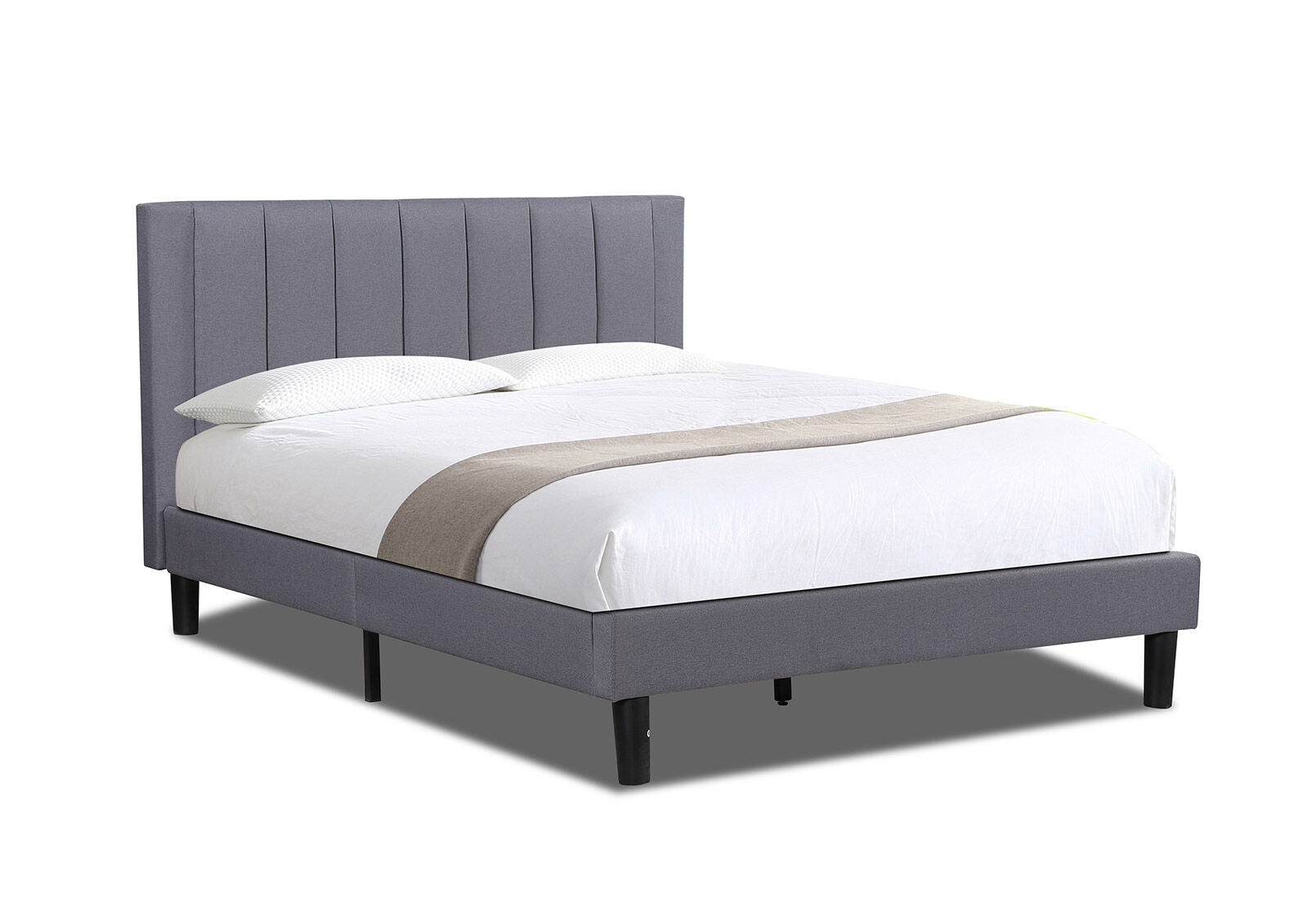 BISHOP QUEEN BED GREY