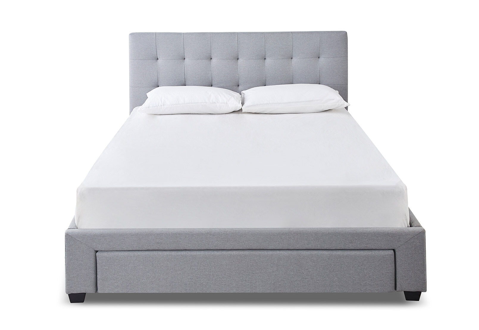 SOUTHAMPTON DOUBLE BED WITH DRAWER LIGHT GREY