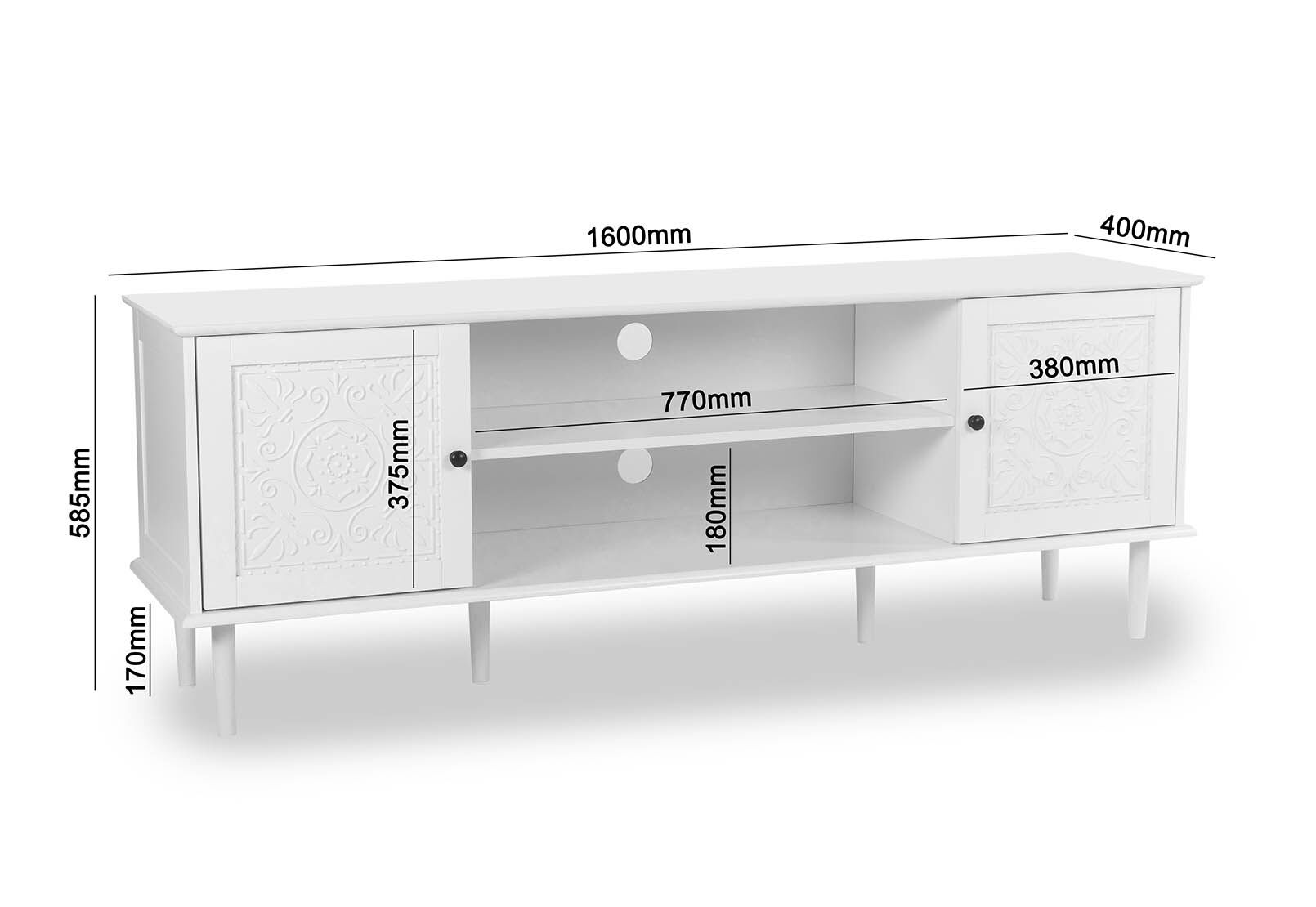 MONTGOMERY ENTERTAINMENT UNIT WHITE