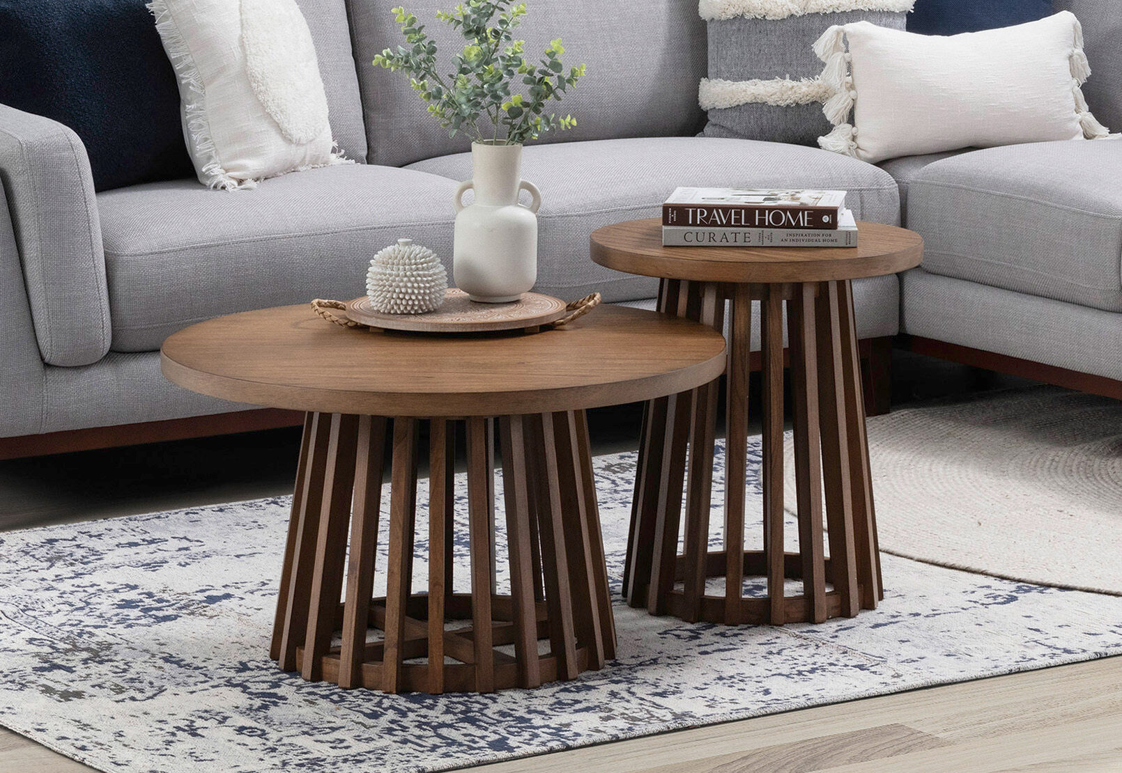 TORENTO ROUND COFFEE TABLE WALNUT