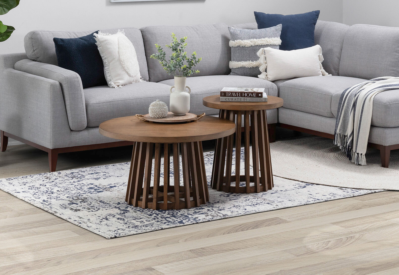 TORENTO ROUND COFFEE TABLE WALNUT