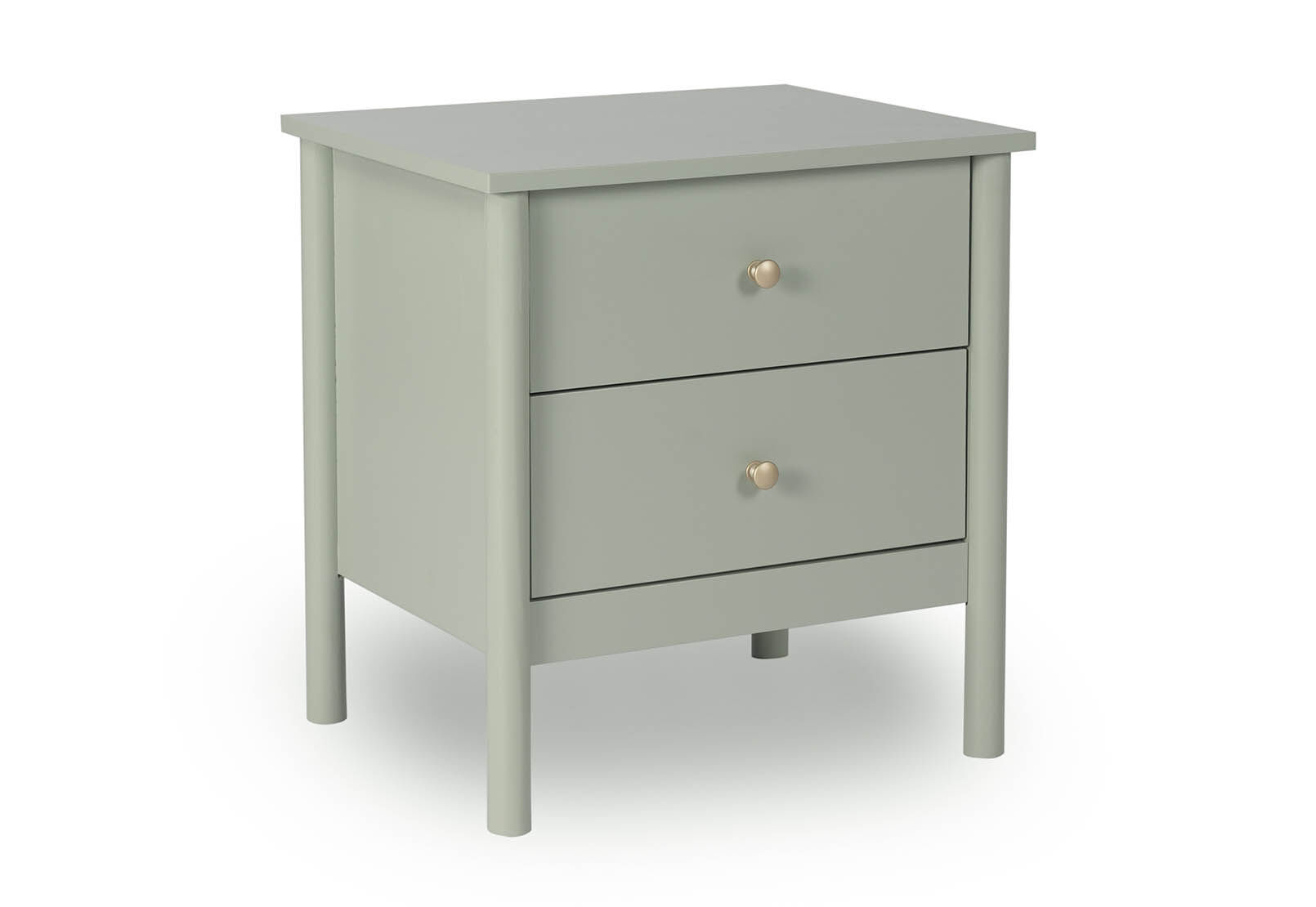 ROWLAND 2 DRAWER BEDSIDE OLIVE