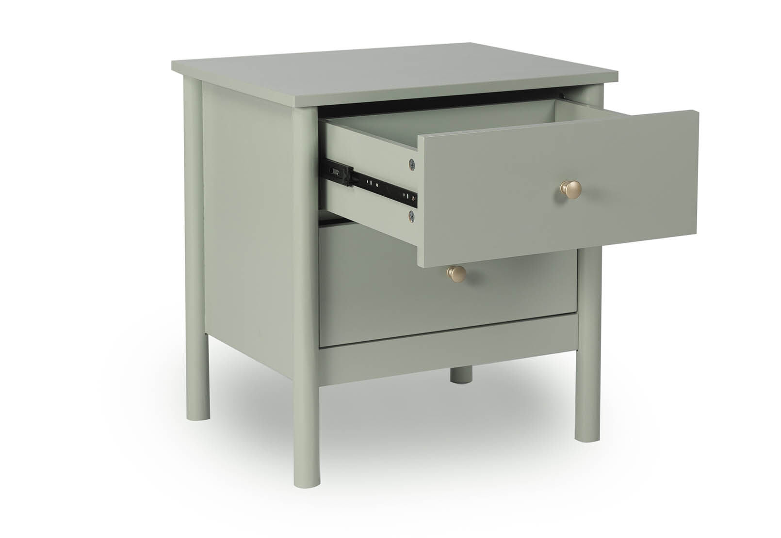 ROWLAND 2 DRAWER BEDSIDE OLIVE