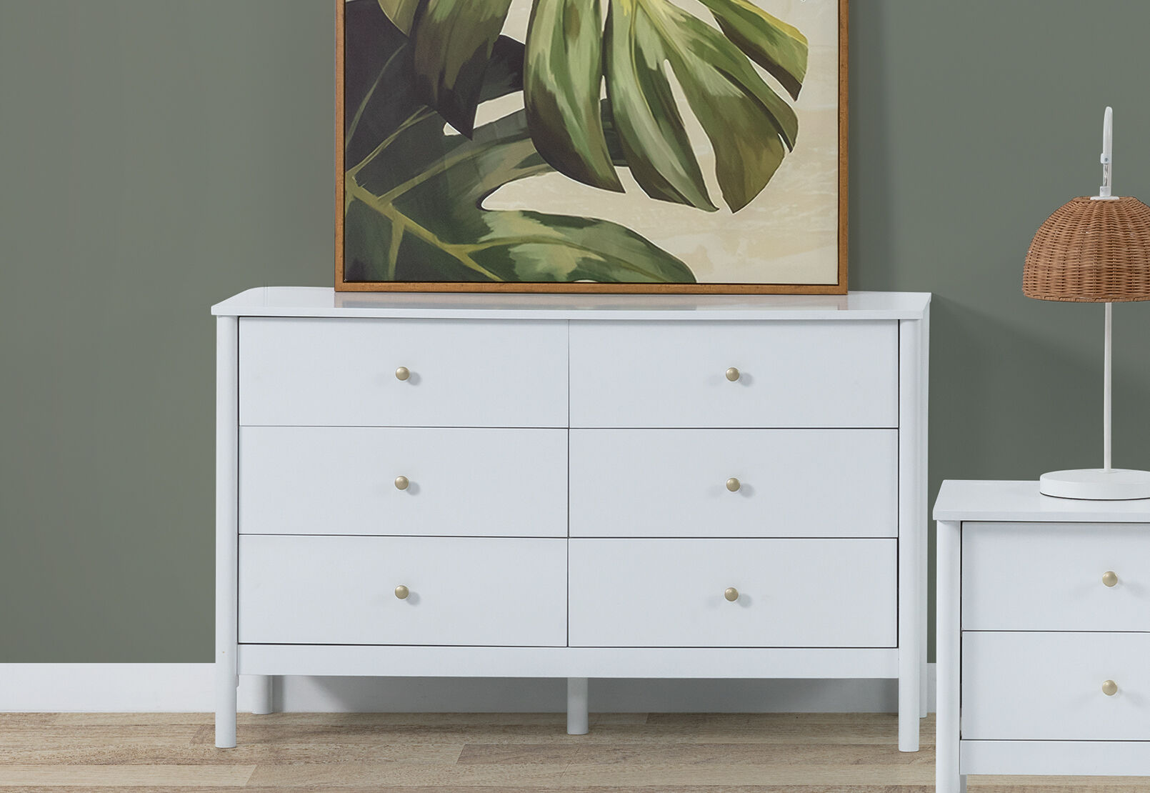 ROWLAND 6 DRAWER DRESSER WHITE