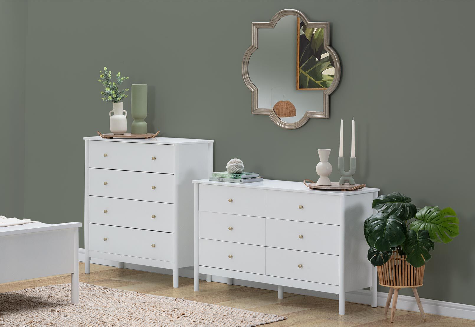 ROWLAND 6 DRAWER DRESSER WHITE