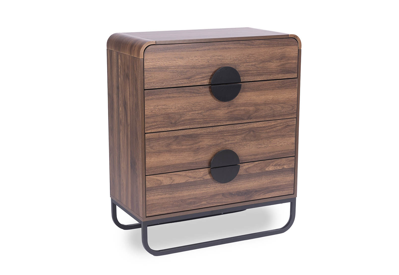 HUGHES 4 DRAWER TALL CHEST WALNUT
