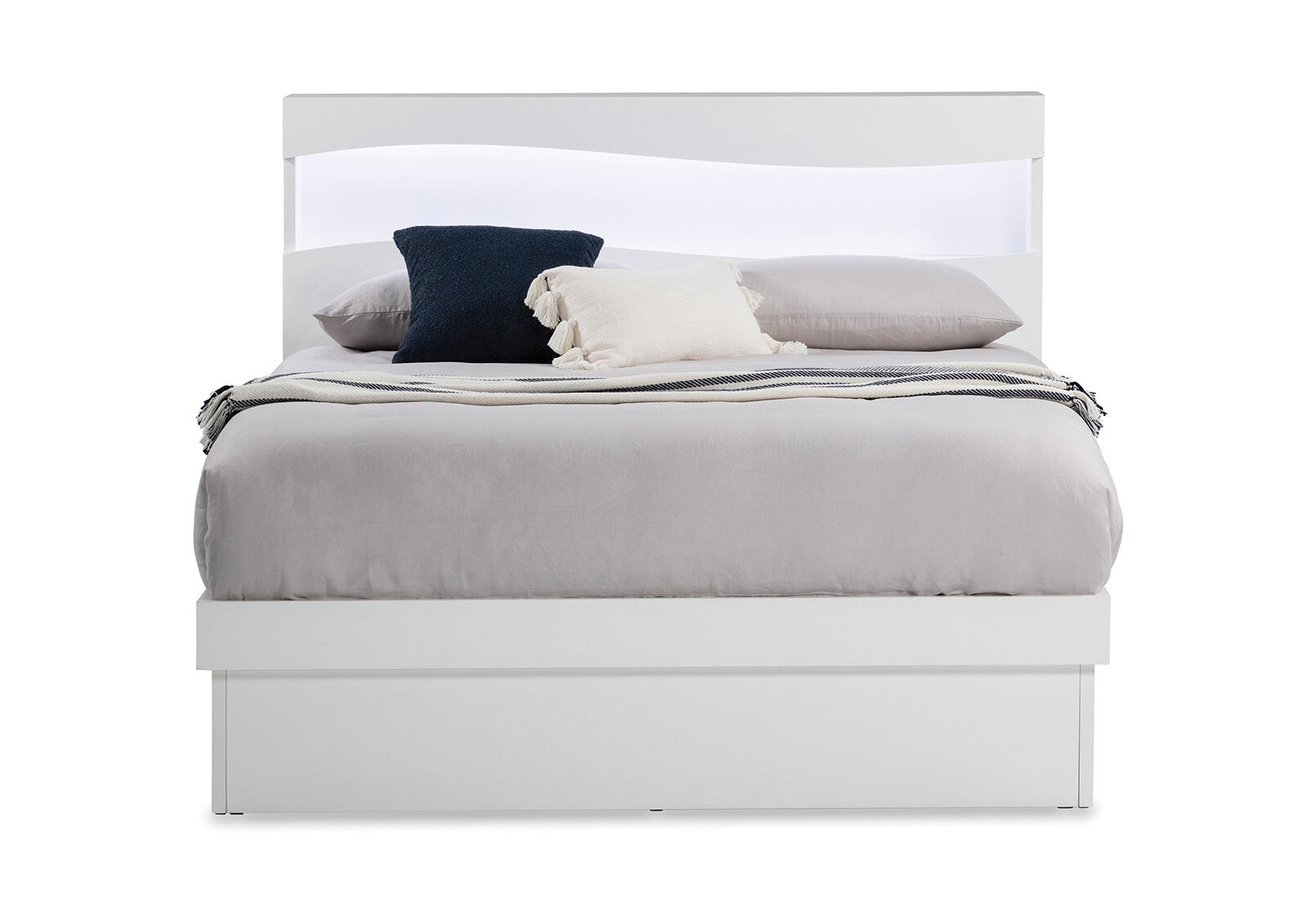 CALISTO QUEEN GAS LIFT BED WHITE