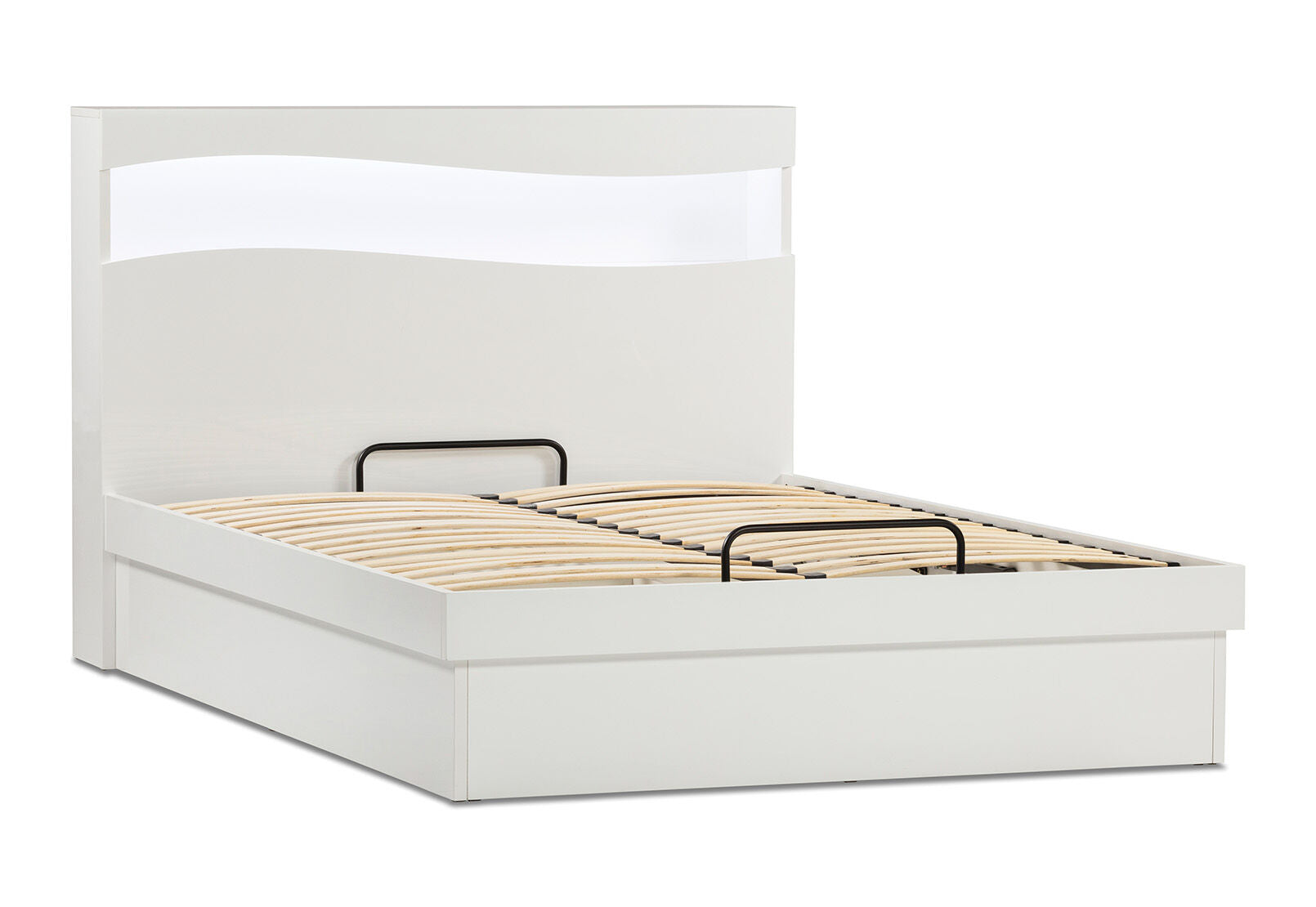 CALISTO QUEEN GAS LIFT BED WHITE