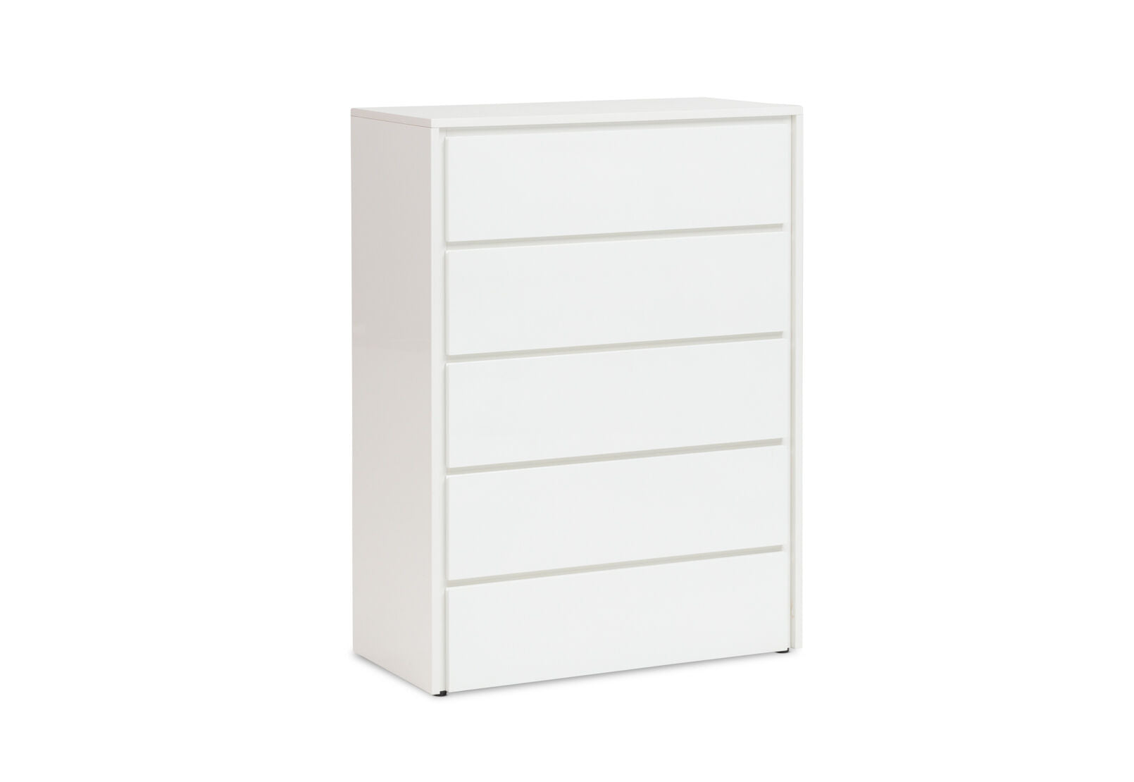CALISTO 5 DRAWER TALL CHEST WHITE