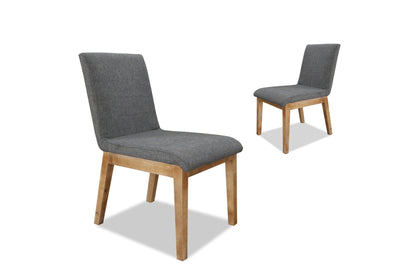ABBOT SET OF 2 DINING CHAIRS CHARCOAL