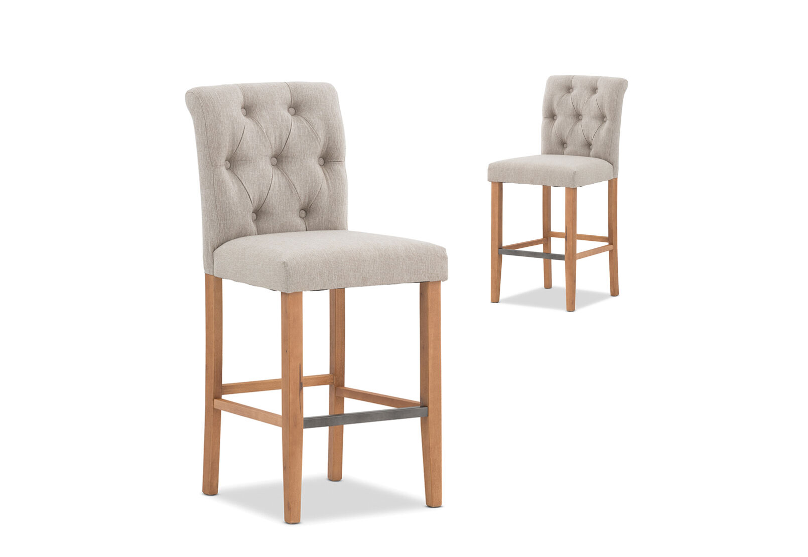 EDWARDS SET OF 2 STOOLS TAUPE