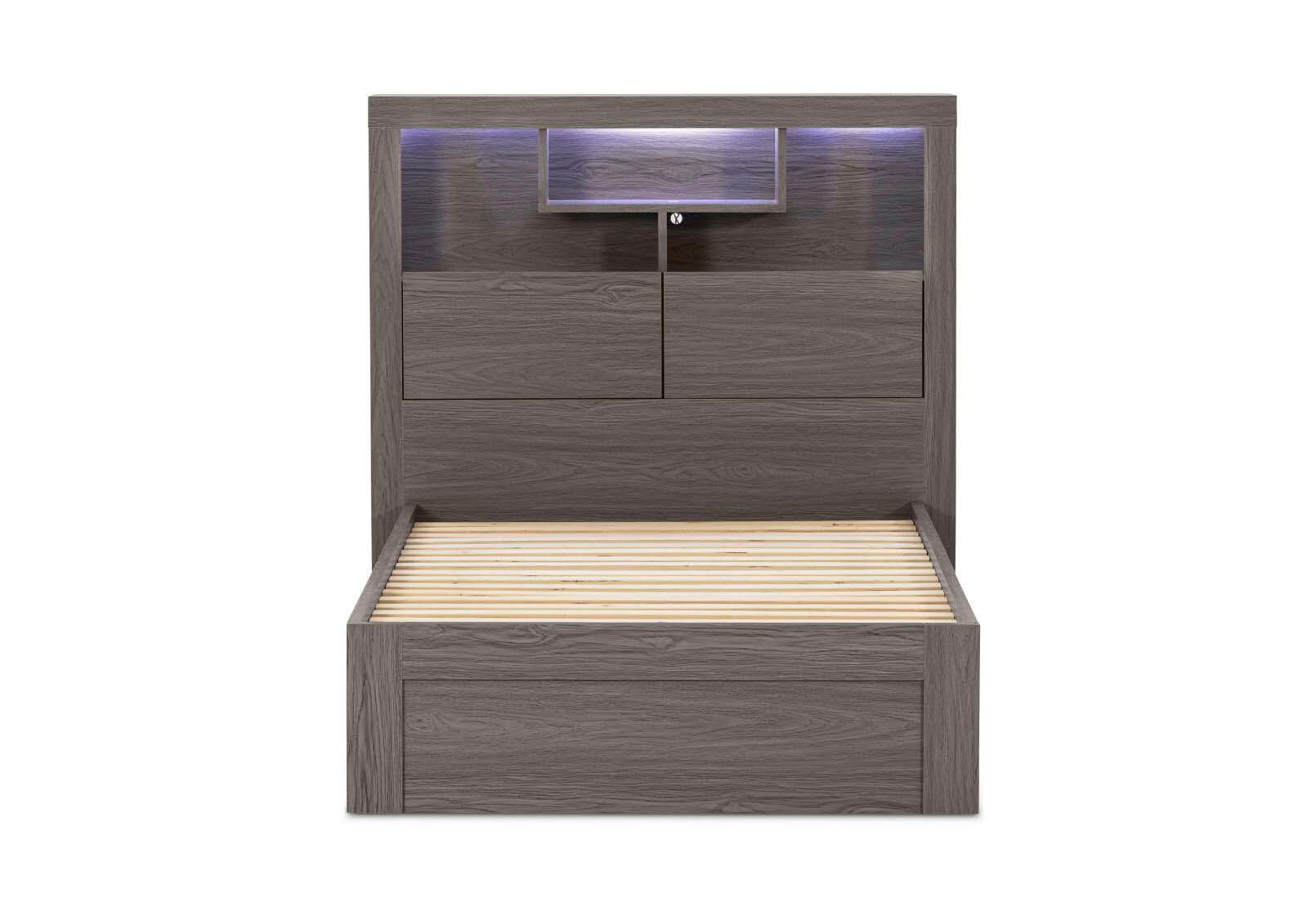 GEOVANA KING SINGLE BED GREY