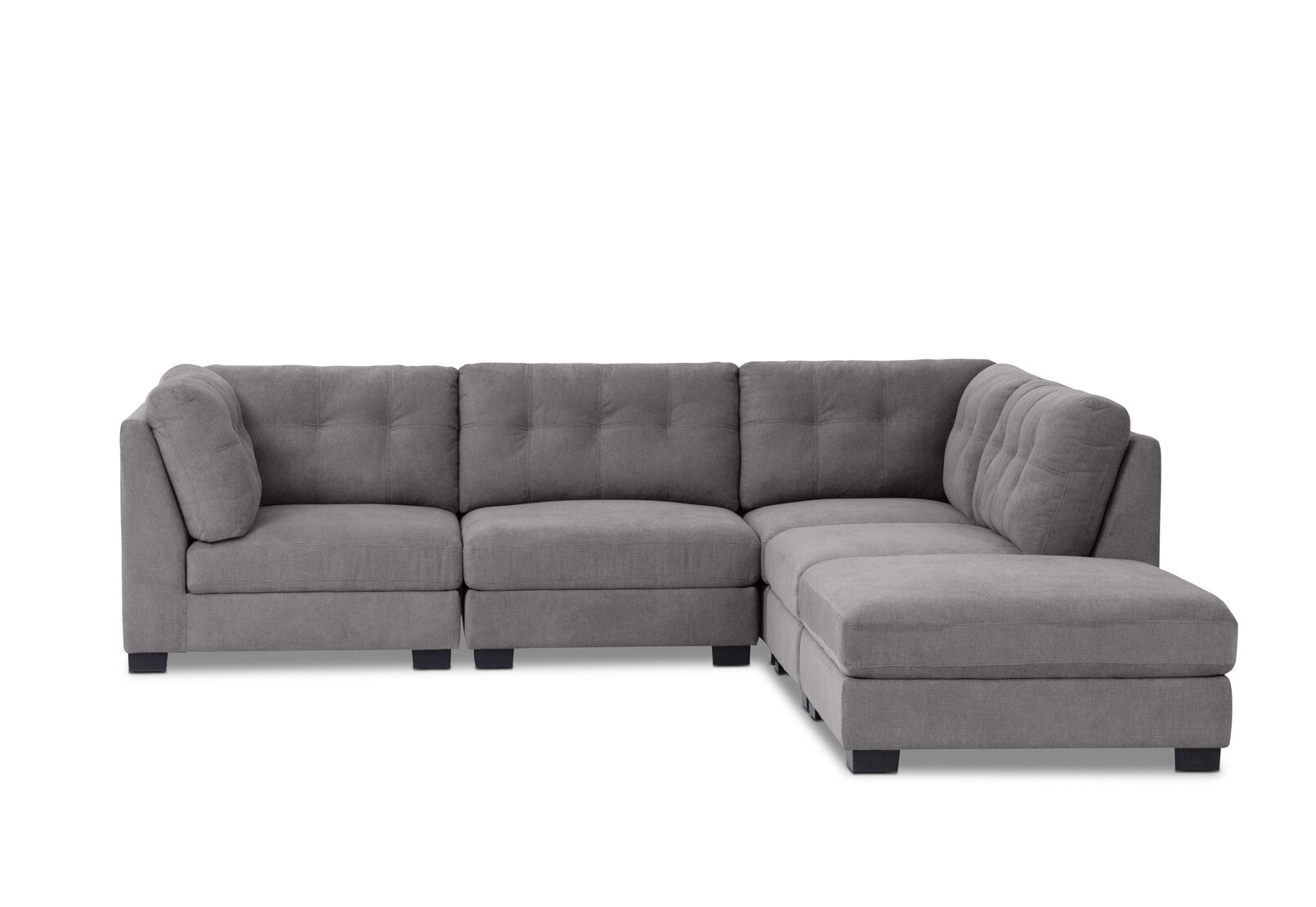 SANDS 5 PIECE CORNER SUITE. DARK GREY