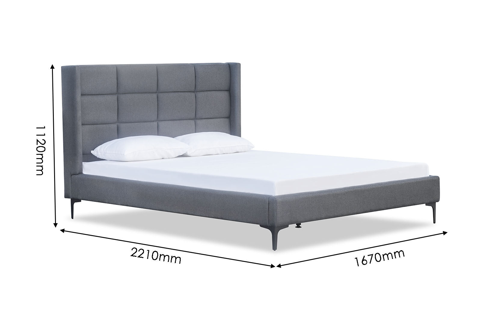 CUNNINGHAM QUEEN BED GREY
