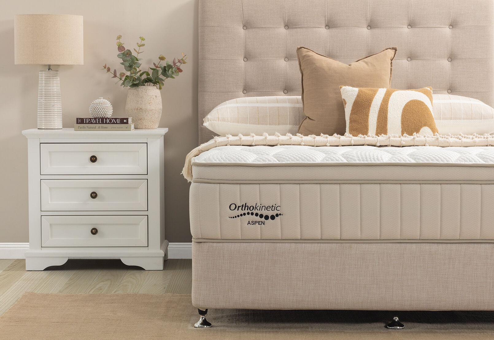 ORTHOKINETIC ASPEN QUEEN MATTRESS BEIGE