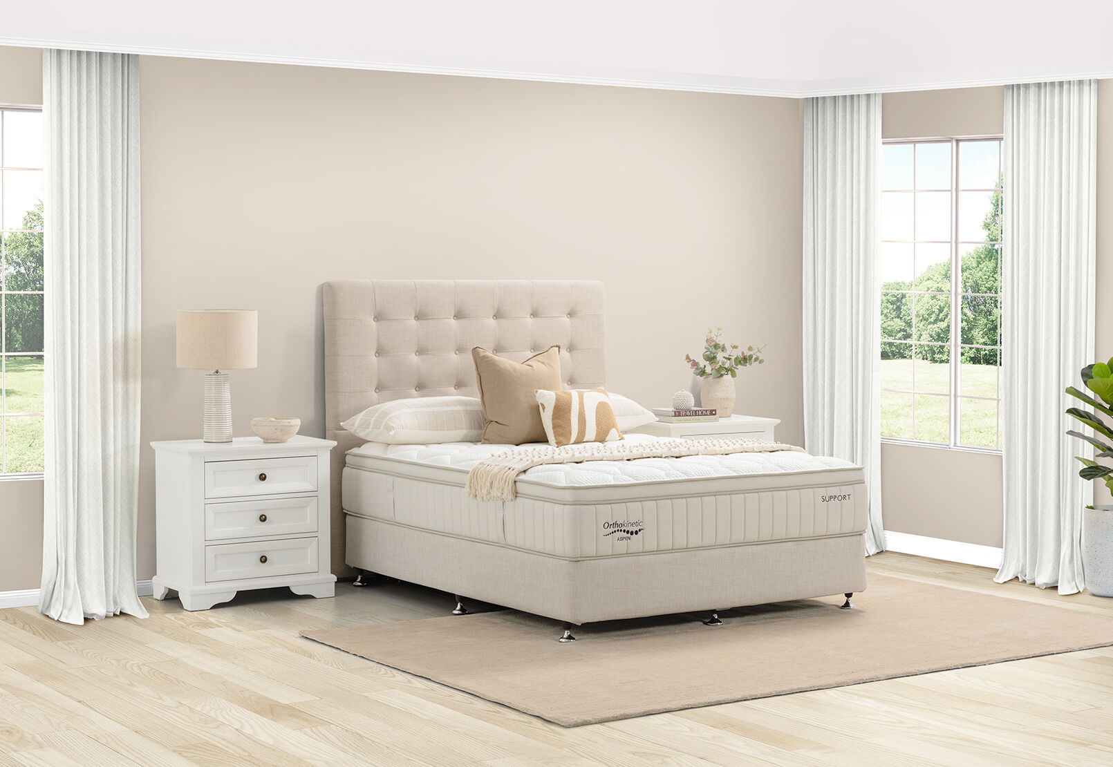 ORTHOKINETIC ASPEN SUPPORT KING MATTRESS BEIGE