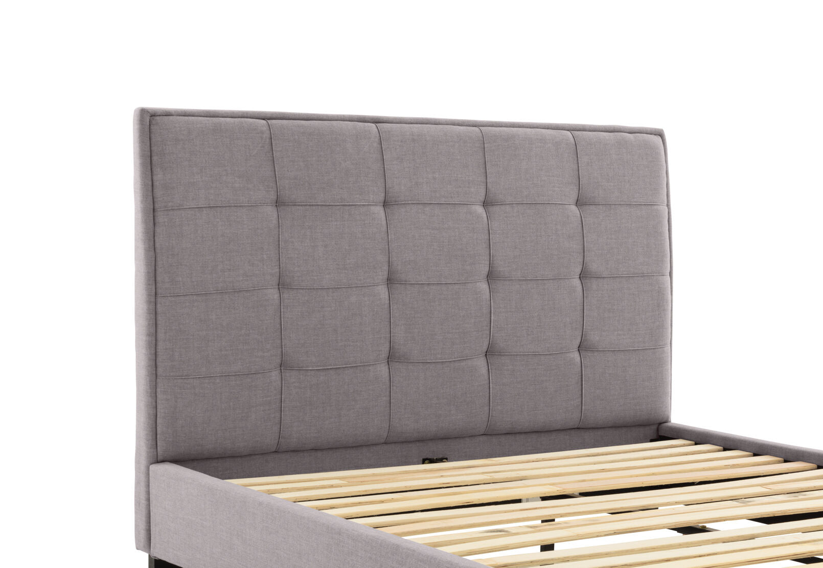 VAUGHN KING BED LIGHT GREY