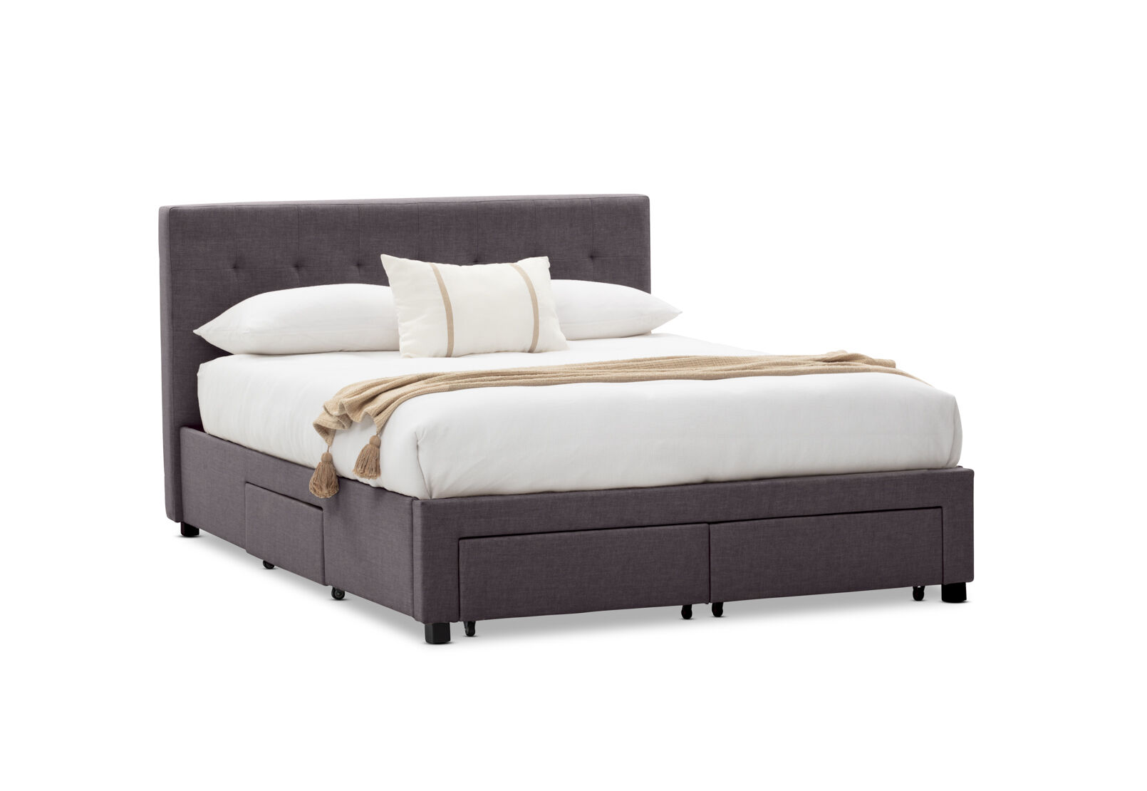 CATARINA QUEEN BED DARK GREY